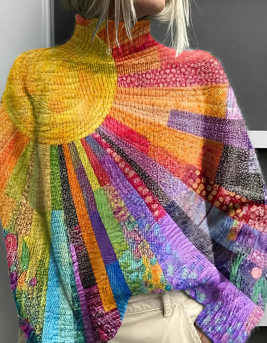 POPPI™ | Joyful Hue Roll Neck Jumper