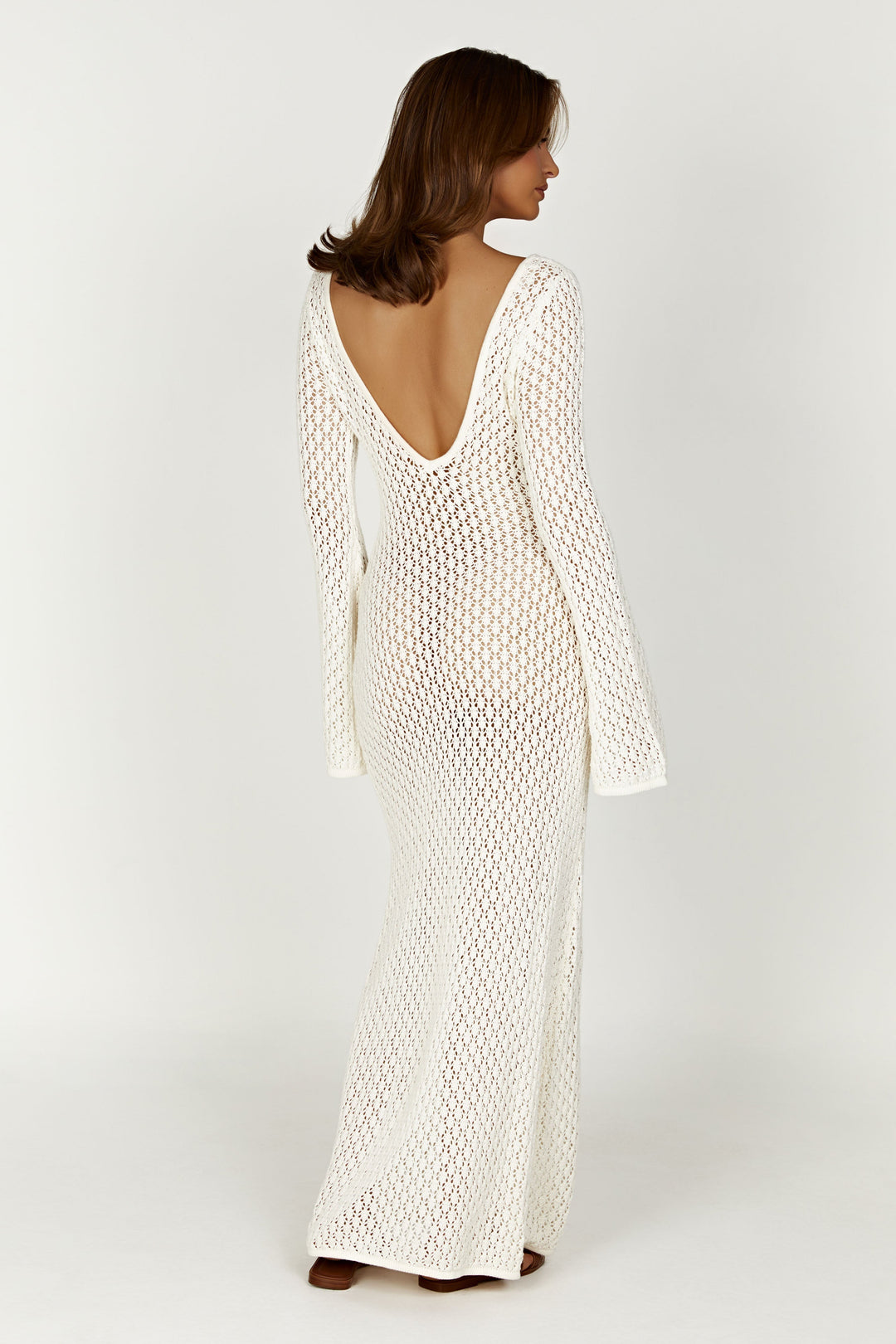 HANNAH™ | White Long Knitted Dress