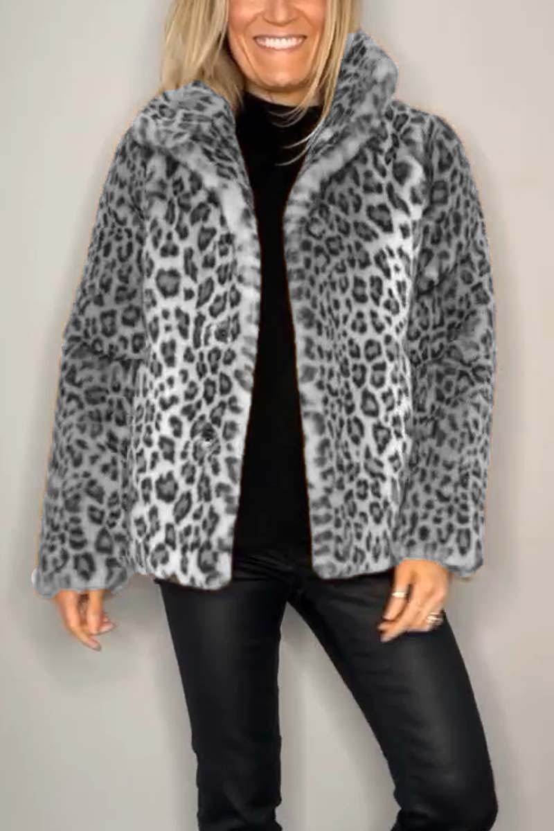 SAGE™ | Leopard Faux Fur Coat