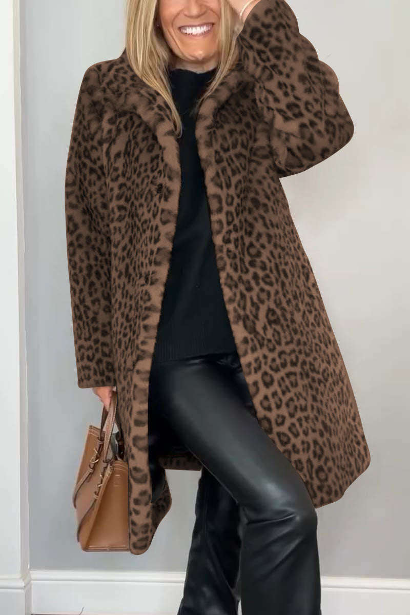 SAGE™ | Leopard Faux Fur Coat