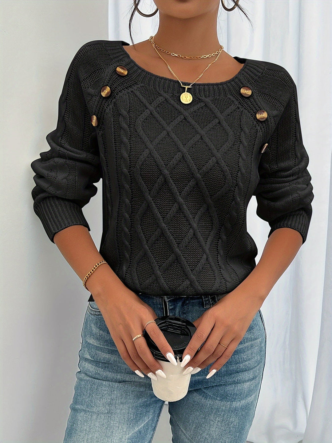 ZITA™ | Luxe Button-Detail Sweater