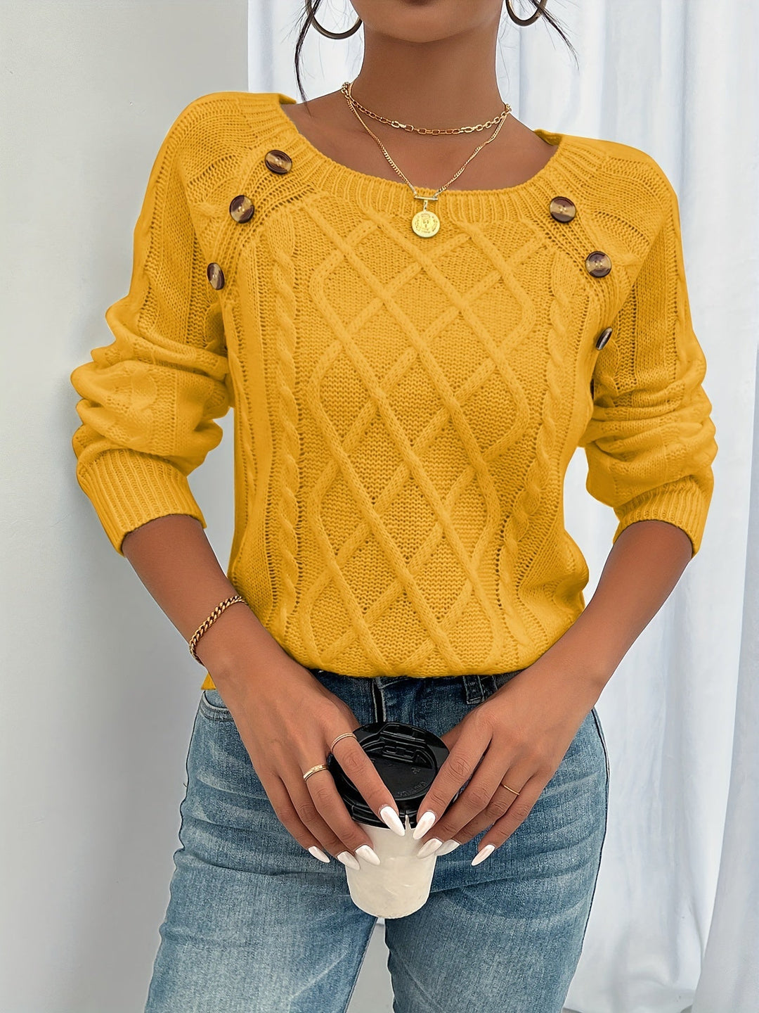 ZITA™ | Luxe Button-Detail Sweater