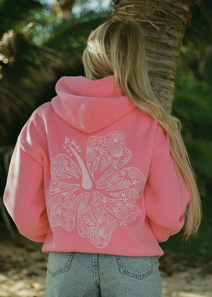 ASTRYLA™ | Oversized Hibiscus Printed Hoodie