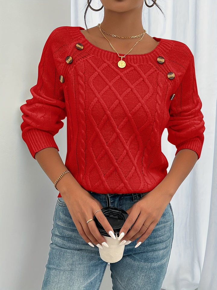 ZITA™ | Luxe Button-Detail Sweater