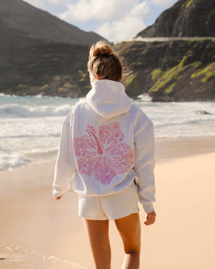 ASTRYLA™ | Oversized Hibiscus Printed Hoodie