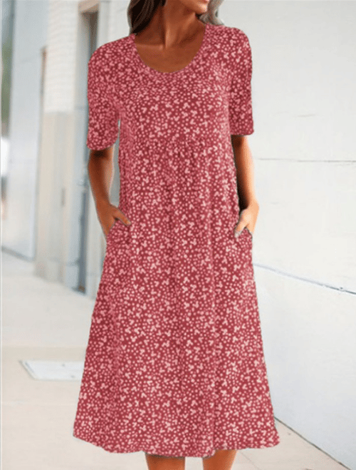 FIONA™ | Casual Dress with Flower Pockets