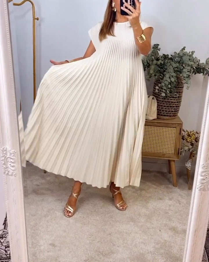 NATALIA™ | Sleeveless Pleated Dress