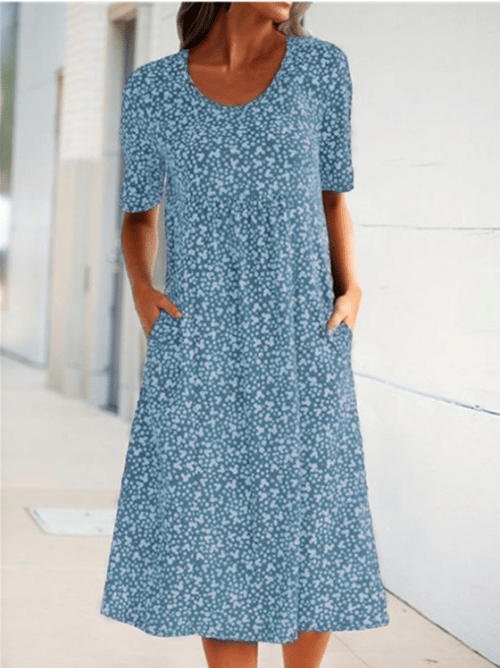 FIONA™ | Casual Dress with Flower Pockets