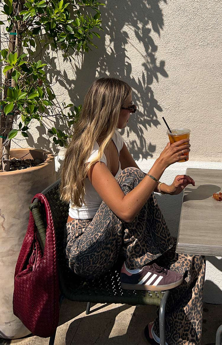 SERENA™ | Leopard Print Straight Fit Jeans