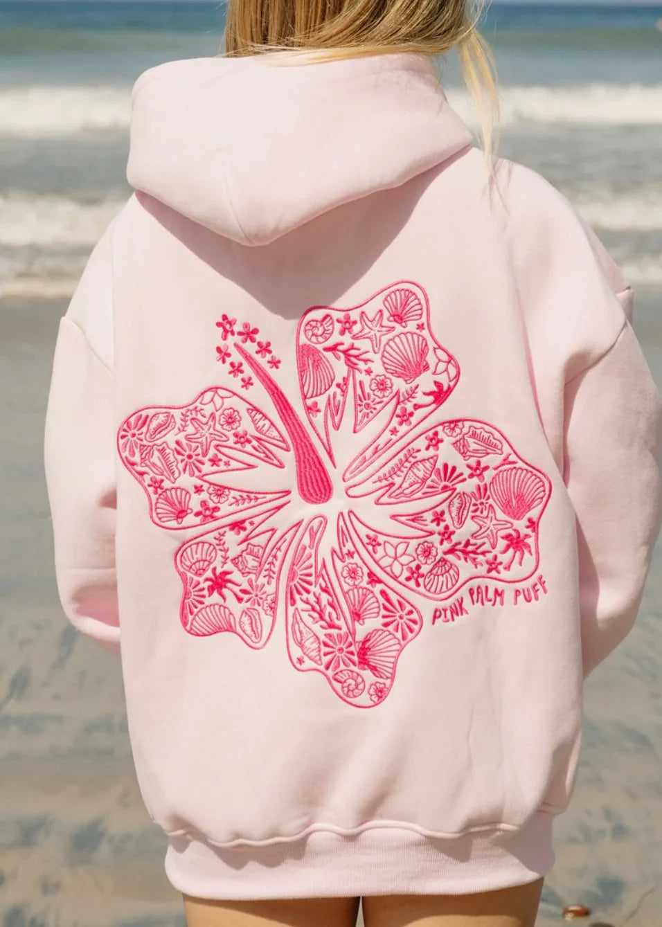 ASTRYLA™ | Oversized Hibiscus Printed Hoodie