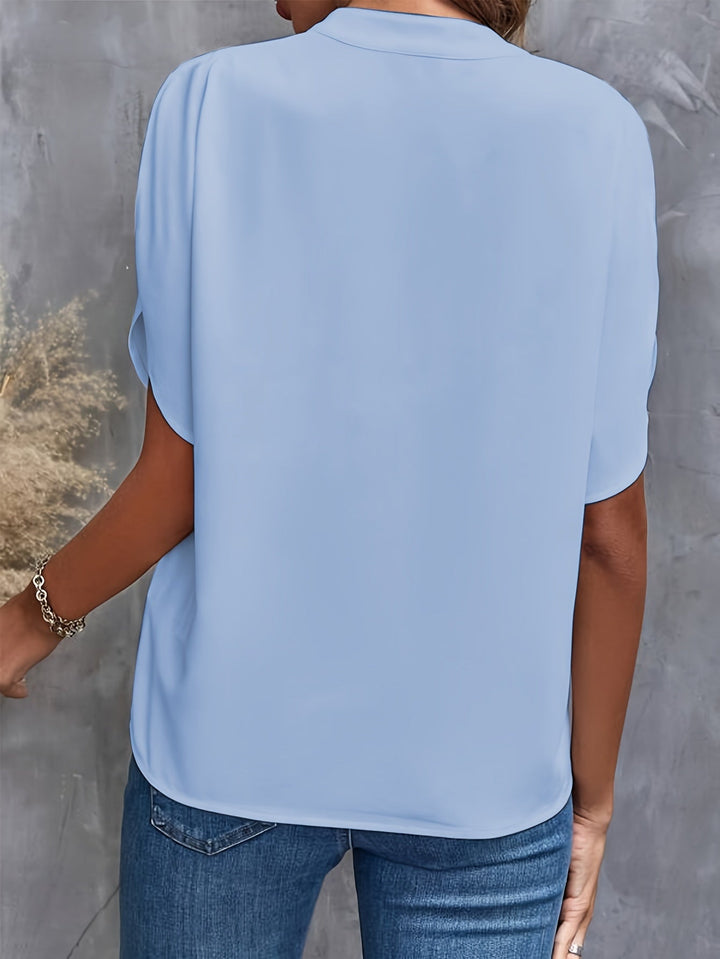 MELIA™ | Classic V-Neck Blouse