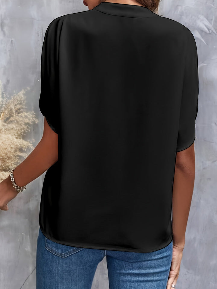 MELIA™ | Classic V-Neck Blouse
