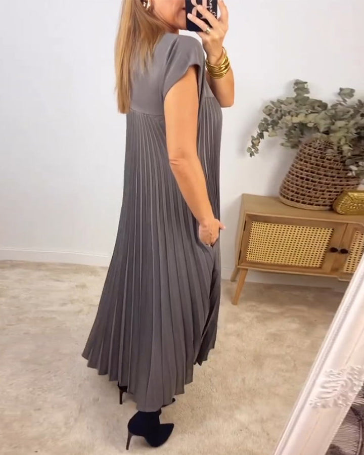 NATALIA™ | Sleeveless Pleated Dress