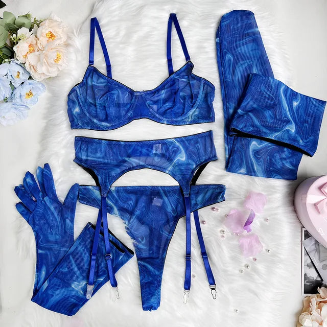 SERENINA™ | 5-Piece Tie Dye Lingerie Set