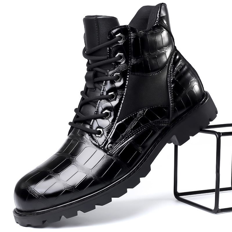 RENDELL™ | CrocStride Leather Boots