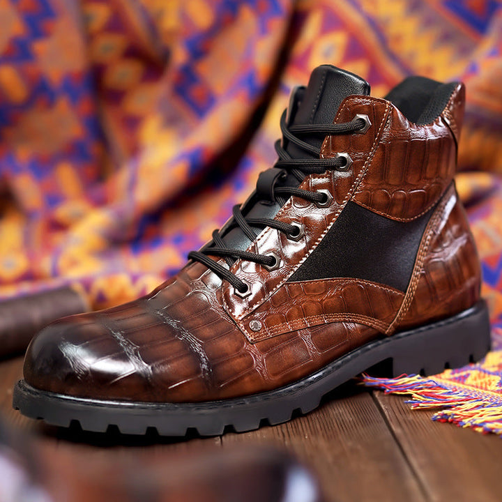 RENDELL™ | CrocStride Leather Boots