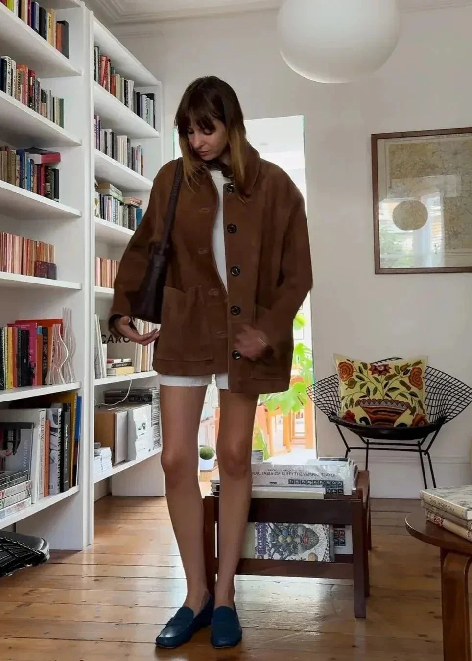 NICKY™ | Vintage Brown Suede Blazer