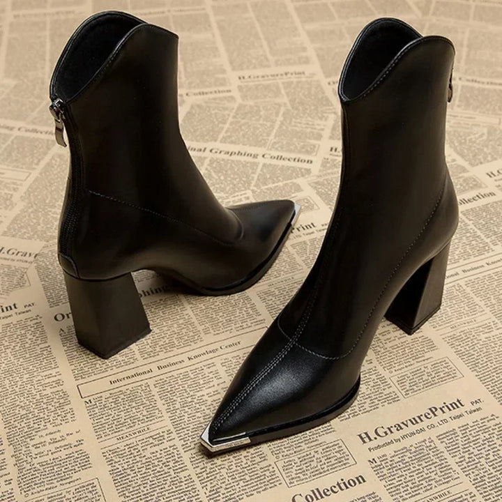 CAROLINE™ | Chrome Tip Boots
