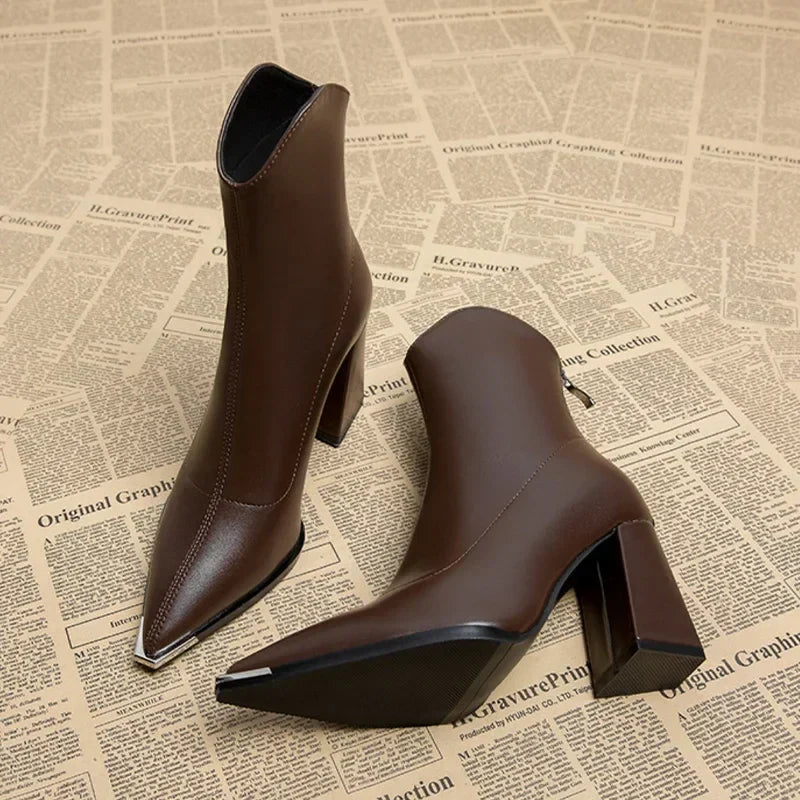 CAROLINE™ | Chrome Tip Boots