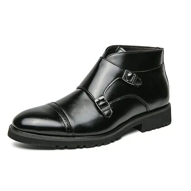 DANNY™ | Leather Boots with Double Monk Strap