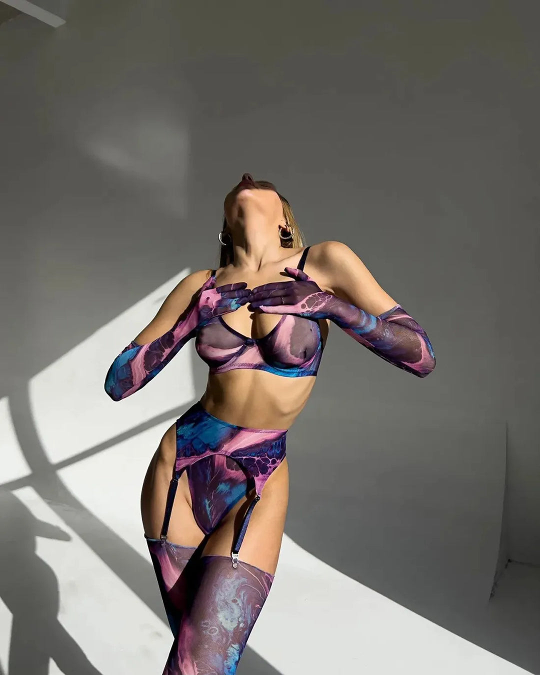 SERENINA™ | 5-Piece Tie Dye Lingerie Set