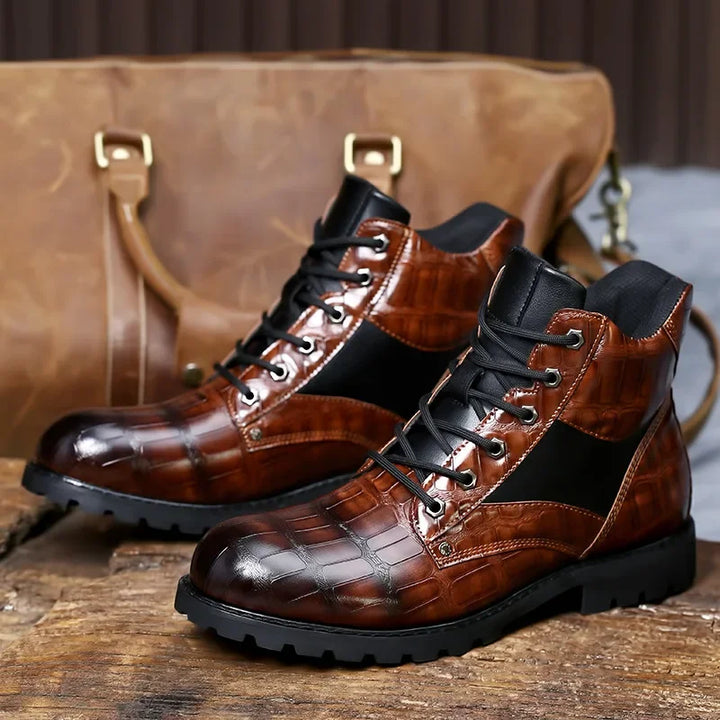 RENDELL™ | CrocStride Leather Boots