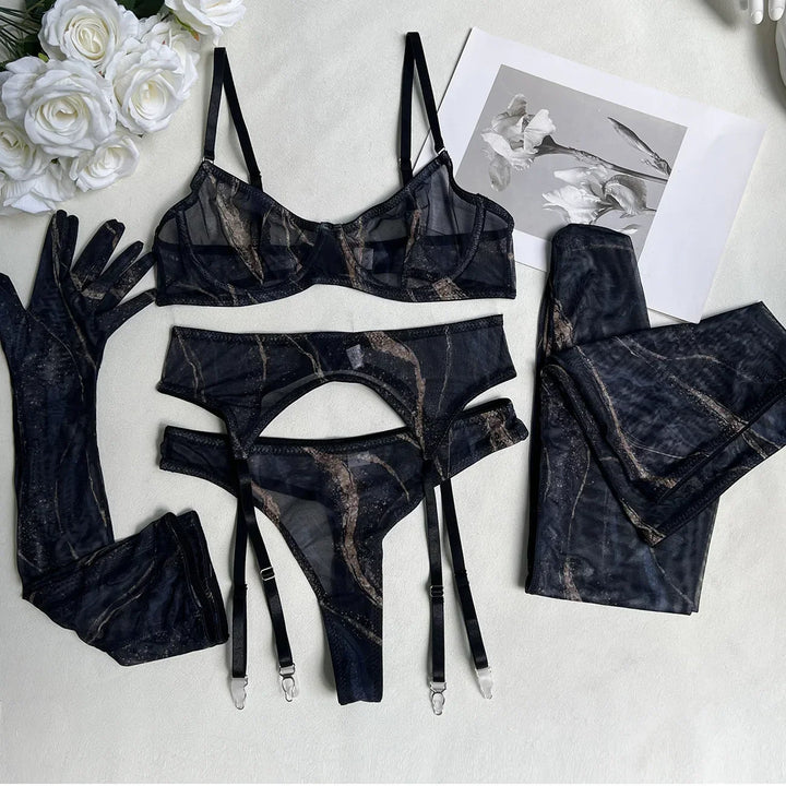 SERENINA™ | 5-Piece Tie Dye Lingerie Set