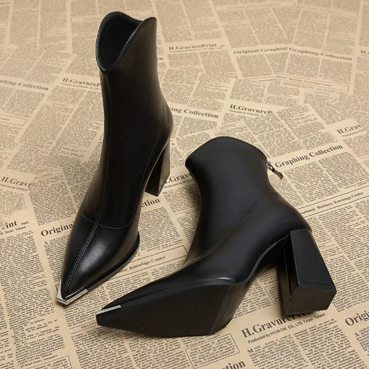 CAROLINE™ | Chrome Tip Boots