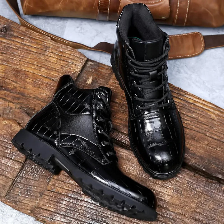 RENDELL™ | CrocStride Leather Boots
