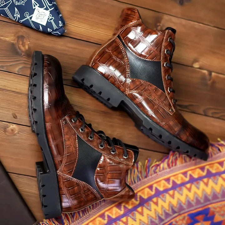 RENDELL™ | CrocStride Leather Boots