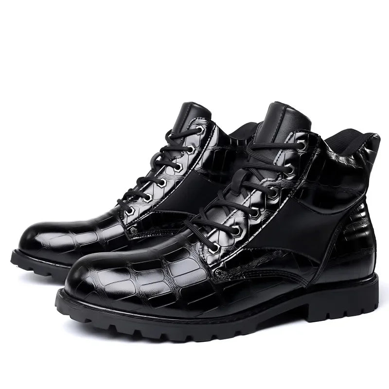 RENDELL™ | CrocStride Leather Boots