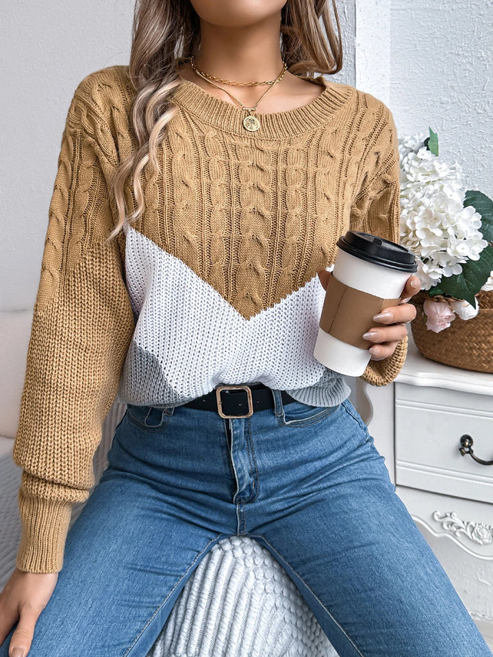 SKYLAR™ | Chevron Cable-Knit Sweater