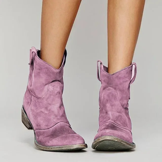 ELIZE™ | Vintage Cowboy Ankle Boots
