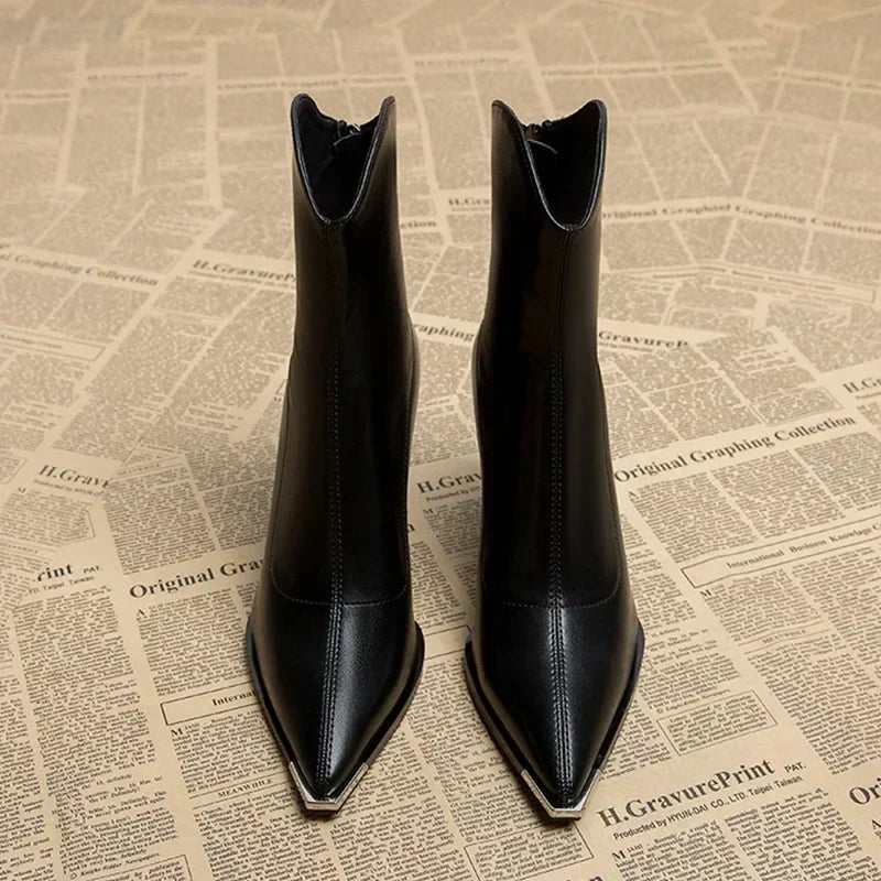 CAROLINE™ | Chrome Tip Boots