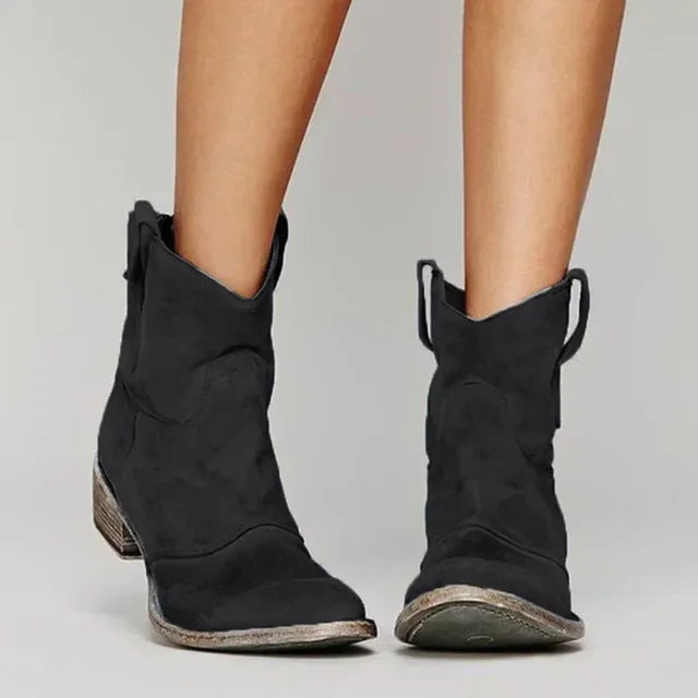 ELIZE™ | Vintage Cowboy Ankle Boots