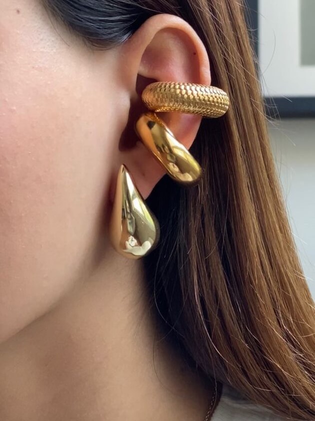 ELOWEN™ | 14k Gold Pleated Earrings