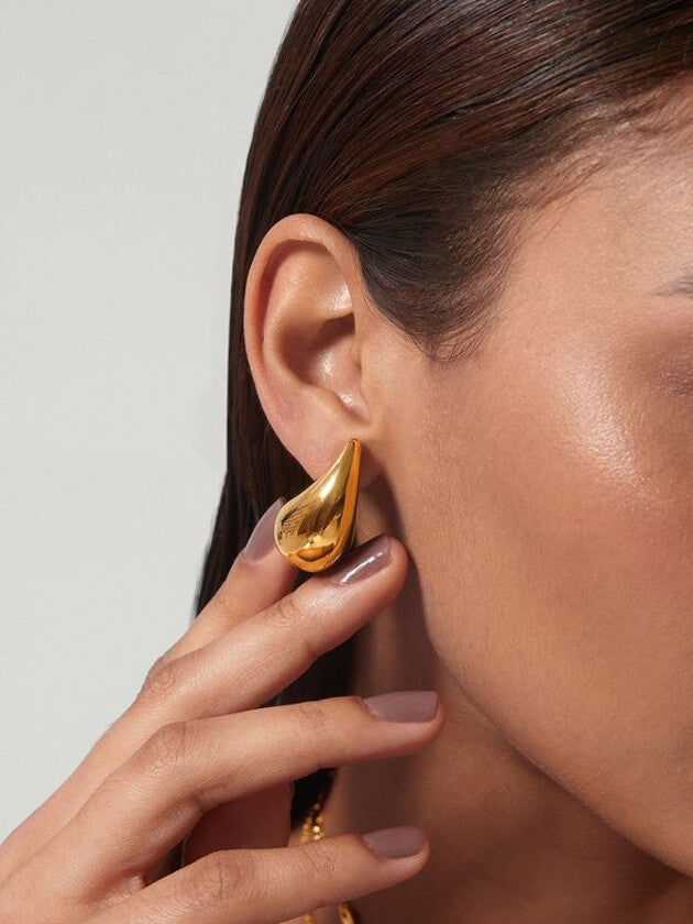 ELOWEN™ | 14k Gold Pleated Earrings