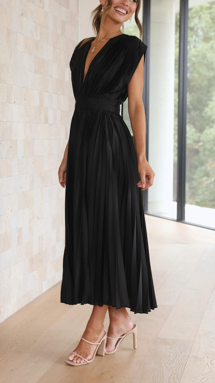 SIENNA™ | Elegant Party Dress with Plunging V-Neckline