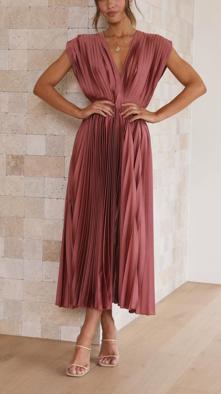 SIENNA™ | Elegant Party Dress with Plunging V-Neckline