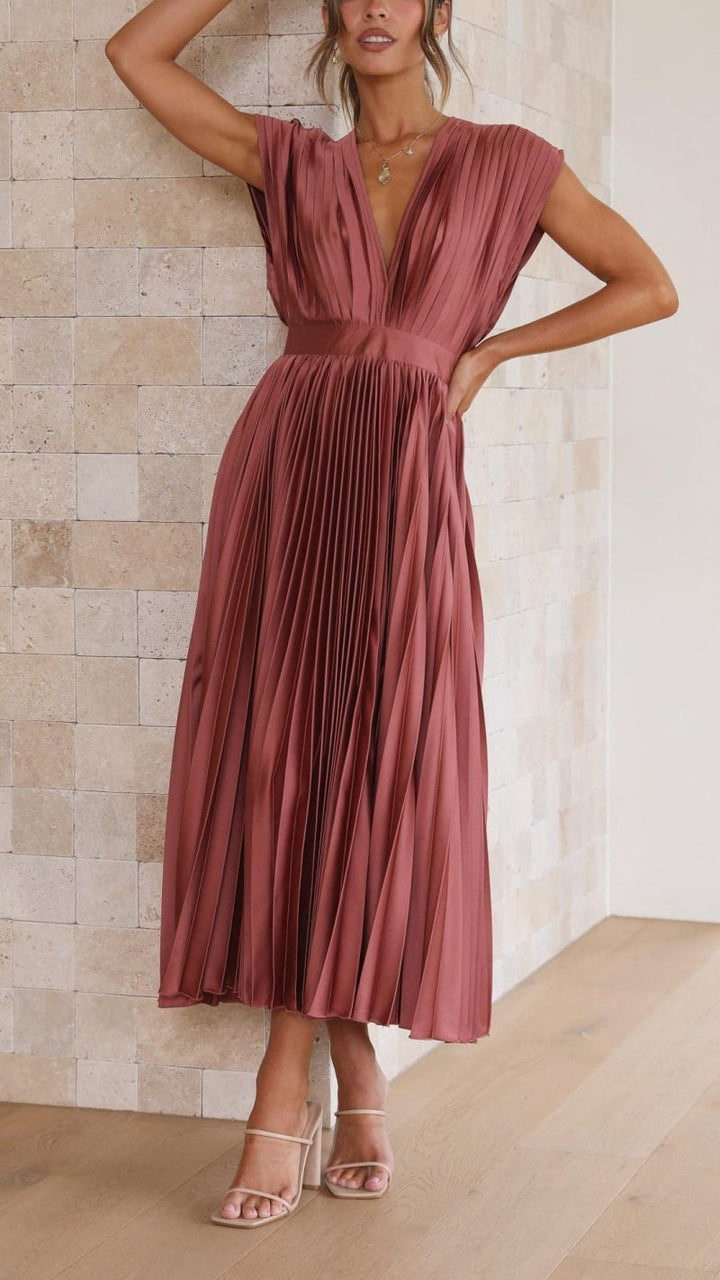 SIENNA™ | Elegant Party Dress with Plunging V-Neckline