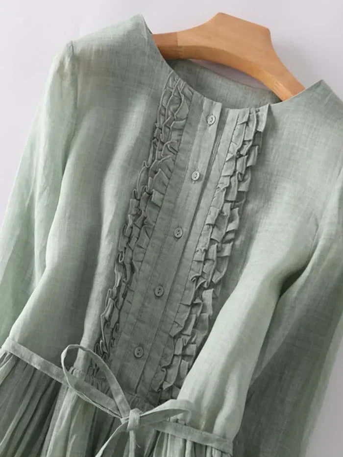 NOELLE™ | Elegant Linen Dress