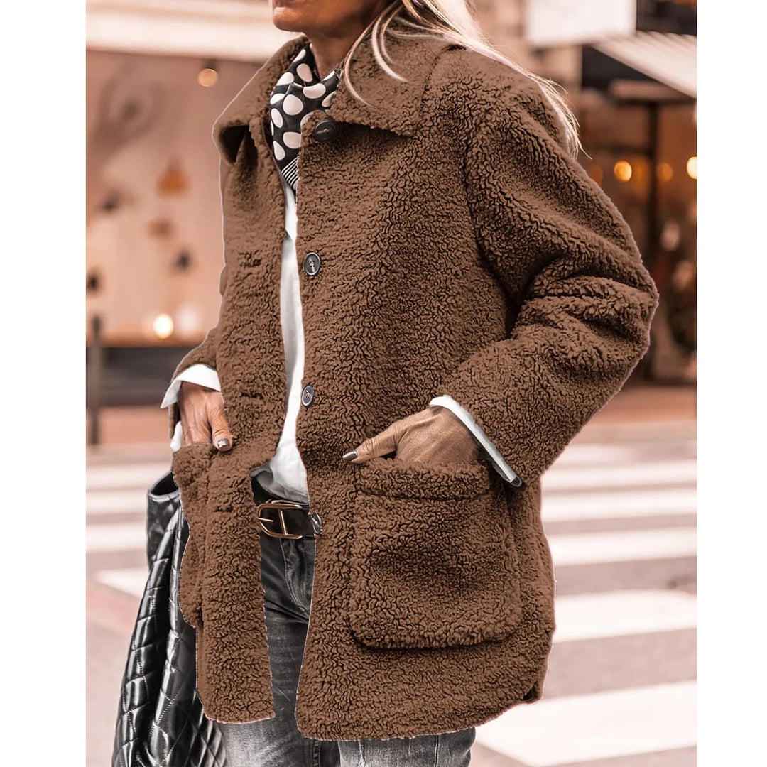 NORA™ | Cozy Button-Up Coat