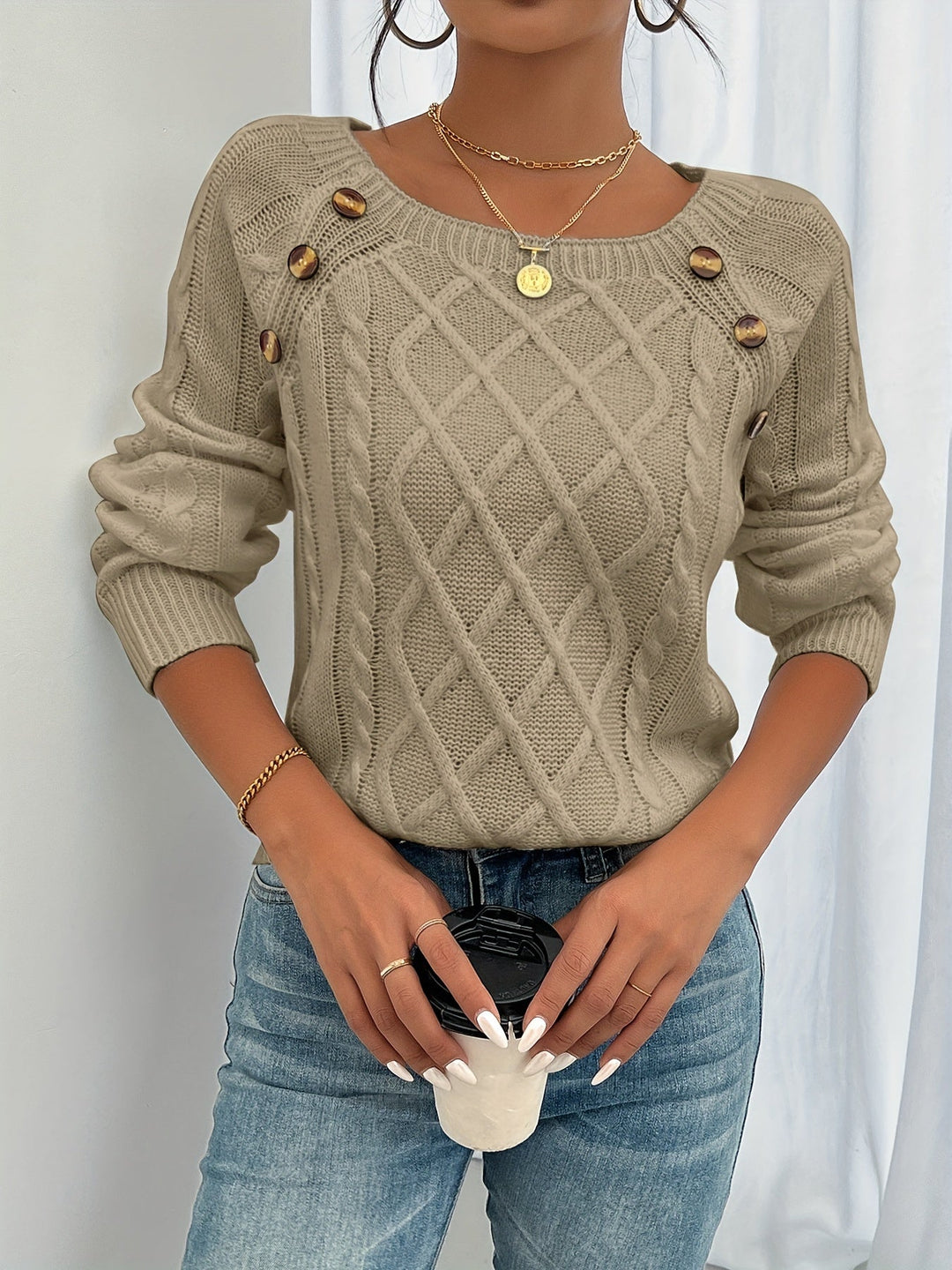 ZITA™ | Luxe Button-Detail Sweater