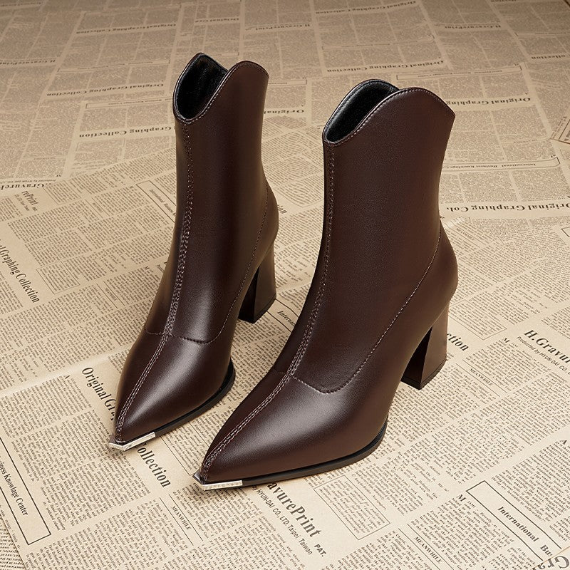 CAROLINE™ | Chrome Tip Boots