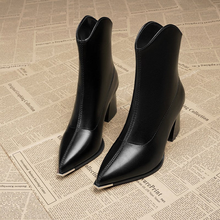 CAROLINE™ | Chrome Tip Boots