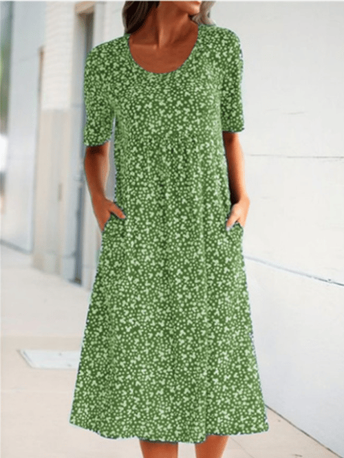 FIONA™ | Casual Dress with Flower Pockets