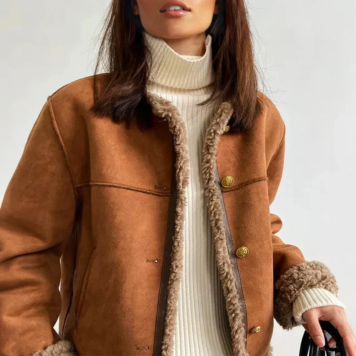 ROSALIE™ | Shearling Button Jacket