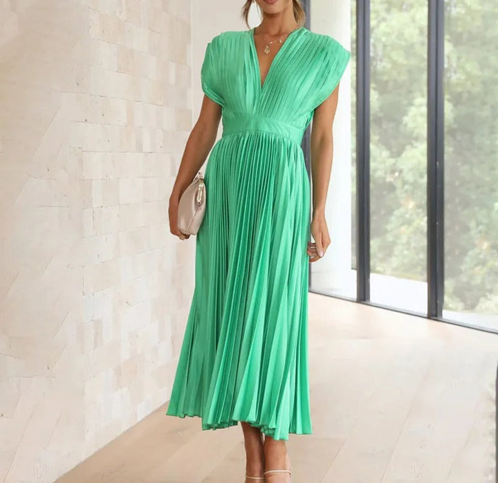 SIENNA™ | Elegant Party Dress with Plunging V-Neckline