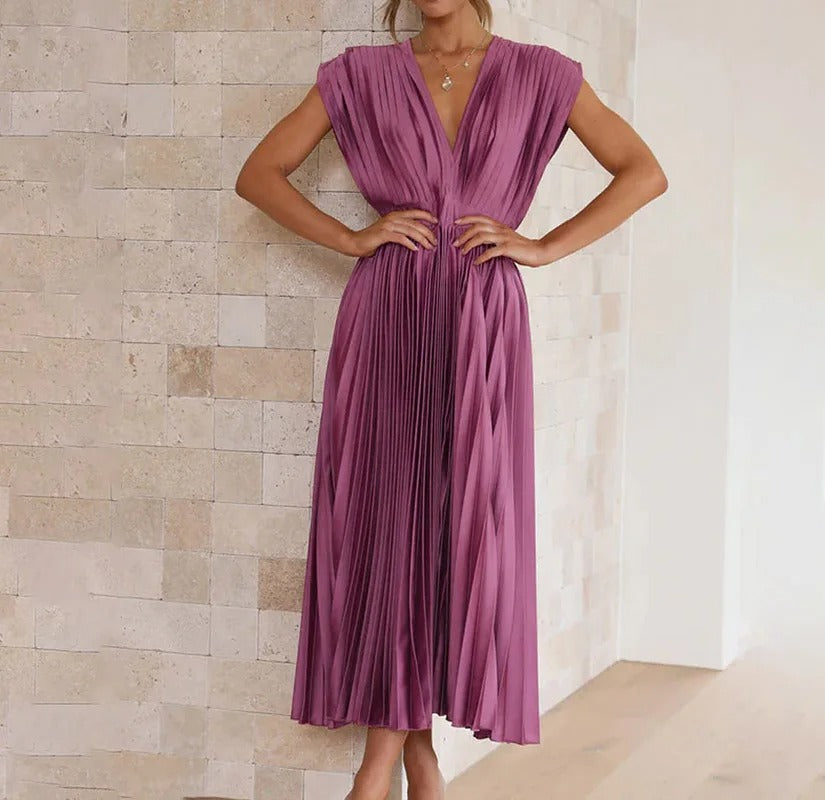SIENNA™ | Elegant Party Dress with Plunging V-Neckline