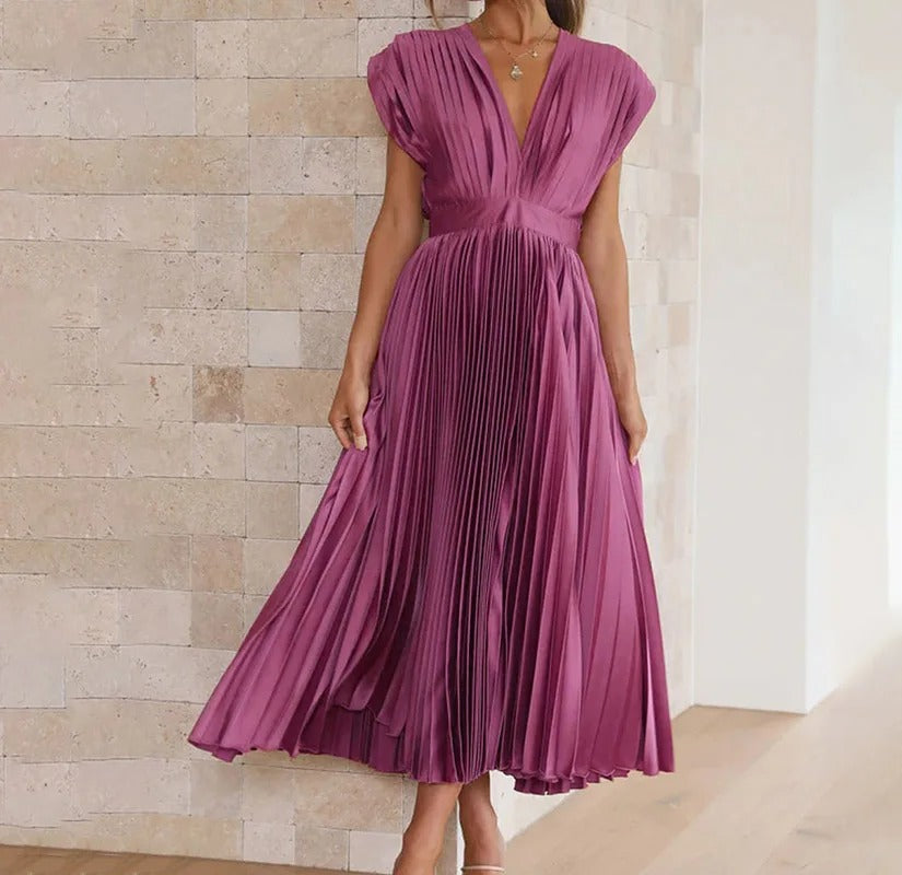 SIENNA™ | Elegant Party Dress with Plunging V-Neckline
